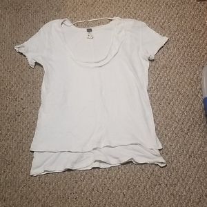 We The Free Layered White Tee Shirt Size Medium